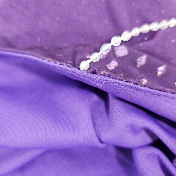 Y2K Purple Ombre Handkerchief Hem Slip Dress Sz M Beaded Straps IN San Francisco - Picture 6 of 10